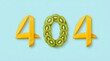 © CreativeLens - A creative 404 food themed error page concept featuring the number 404 creatively arranged with fresh sliced mango fruit and vibrant kiwi fruit slices