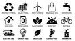 © Irtiko - Sustainable living icons collection featuring environmental protection and renewable energy concepts