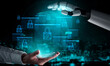 © InfiniteFlow - Futuristic Concept of Artificial Intelligence and Cybersecurity with Robot Hand Interacting with Digital Lock Symbols in a Virtual Environment. Entropy.
