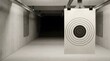 © Komang - Shooting range, target and paper for practice, training and sport activity. Indoor facility, precision and bullseye with handgun skill, firearms exercise and accuracy for success and goal achievement