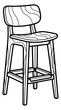 © Your Vectors - Bar stool chair outline icon
