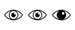© MdAbdul - Eye icon vector illustration set isolated on transparent background for web and app design.