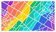 © SK - Rainbow geometric mosaic background, colorful stained glass vector pattern, vibrant abstract polygon texture for creative design