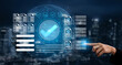 © InfiniteFlow - Explore a digital workspace showcasing document management tools, checklists, and data visualization set against a modern city skyline at night. Ideal for technology and business themes. Gantry