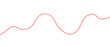 © Rayhan - Minimalist red wave line on white background. Abstract flowing curve for data visualization. Simple wavy stroke for graphic design.
