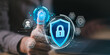 © Images for you - A cybersecurity specialist uses biometric authentication and digital identity verification to strengthen data protection, network security, privacy, secure access, and cyber threat prevention.