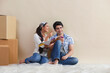 © IndiaPix - Couple in their new house