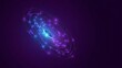 © extra - Glowing spiral galaxy of blue and purple light particles