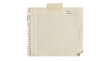 © Azizul - A piece of lined notebook paper with date and subject fields isolated on transparent background
