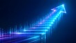 © Melisa Sunorita - Ascending digital arrow symbolizing data-driven growth, technological innovation, and business strategy climbing towards future success, market leadership, and continuous advancement.