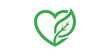 ©  شفافة خلفية - green heart and leaf icon for healthy living and natural products.