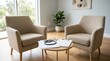 © rezaul4022 - Medical consultation room with two armchairs and a stethoscope on a table for therapy session
