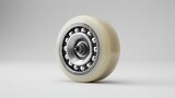 Polyurethane skate wheel with exposed ball bearing