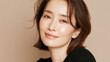 © SHIHO - 日本人, 女性, 50代, 40代, ミドル, シニア, 美容, スキンケア, エイジングケア, 健康, ライフスタイル, 美人, ナチュラル, 清潔感, 透明感, 白背景, コピースペース, 広告素材, 信頼感, 微笑み, ウェルビーイング, 上半身, 視線, ポニーテール, 化粧品, エステ, 自己肯定感, オーセンティック, ポジティブエイジング, 日本, ウェルエイジング, サプリメント,