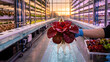 © Maxim - Vibrant red lettuce leaves gathered from a hydroponic farm perfect for fresh salads and vibrant