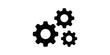 ©  شفافة خلفية - Connected gear wheels icon for industrial automation and process design.