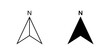 ©  图像 - North directional compass needle pointers with black lines and symbols.