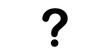 ©  شفافة خلفية - Question mark symbol icon black flat design inquiry button isolated form.