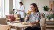 © starush - Donor enjoys a snack in the post donation lounge
