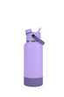 © Tohmina - Light purple insulated water bottle with dark purple boot and lid isolated isolated on transparent background