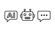 © wahid - Artificial intelligence concept with chat bubbles and a robotic head illustration