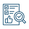 © MDSOFIQULE - Comprehensive business document analysis with successful review and positive feedback complete illustration transparent background