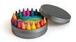 © Orkhan - Kids Colorful Crayon Collection Open Tin Isolated White Shot