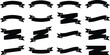 © AZIZUL - Collection Of Black Ribbon Banners Vector Illustration On White Background