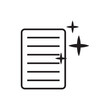© agpnnd - PrintDocument with Sparkle Stars Line Icon for AI Content Generation Vector