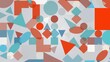 © LPhotoworks - Vibrant abstract geometric background featuring various colorful shapes like circles triangles and squares in a modern overlapping pattern design