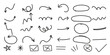 © JOLY - Set of hand drawn arrows circles and doodle elements for business presentation and design annotation