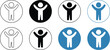 © Md2003 - Blue and white gender symbols on white background, male female des