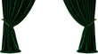 © miracle - Green stage curtain isolated on transparent background