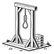 © bydee.id - Vintage Line Art Drawing Of A Wooden Gallows