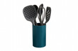 © Tania - Grey Silicone Kitchen Utensil Set in Teal Holder