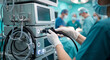 © Vector S J - Medical professional connecting endoscopy cable to tower unit for gastro examination.