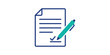 © SAJID - Business document signature icon with pen for legal contract approval.