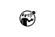 © RIKO - Human head with multiple sensory organs and speech bubble icon.