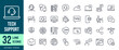 © Gd Borkot - Tech support line icons, customer service, helpdesk, troubleshooting and technology assistance symbols, editable stroke