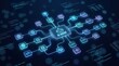 © Sukon - Digital agent process flow and AI automation workflow diagram with network connections.