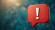 © Pinit - Critical update and danger symbol shown as a red textured speech bubble with an exclamation mark.