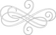 © MD - Elegant vintage flourish ornamental divider vector illustration line art decorative scrollwork for typography and wedding invitations