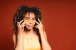 © Gonzalo Infiesta - Young woman applying under eye patches for skin care