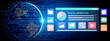 © InfiniteFlow - A futuristic representation of global digital marketing strategies showcasing data visualization, analytics icons, and connections across a digital landscape. Ledger