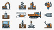 © reza - Modern Illustrated Guide to Heavy Construction Equipment and Soil Drilling Techniques in Action