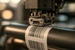© Michael - Barcode printer applying labels with unique identifiers for inventory and tracking