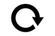 © Mohammad - Black circular reload arrow icon on transparent background for website refresh command.