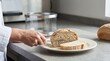 © starush - Close inspection of preserved bread texture in test kitchen