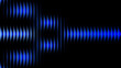 © ImageForAll - Blue gradient lines converge towards a vanishing point in darkness