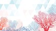 © deny - Vibrant Coral Reef Illustration with Geometric Shapes.